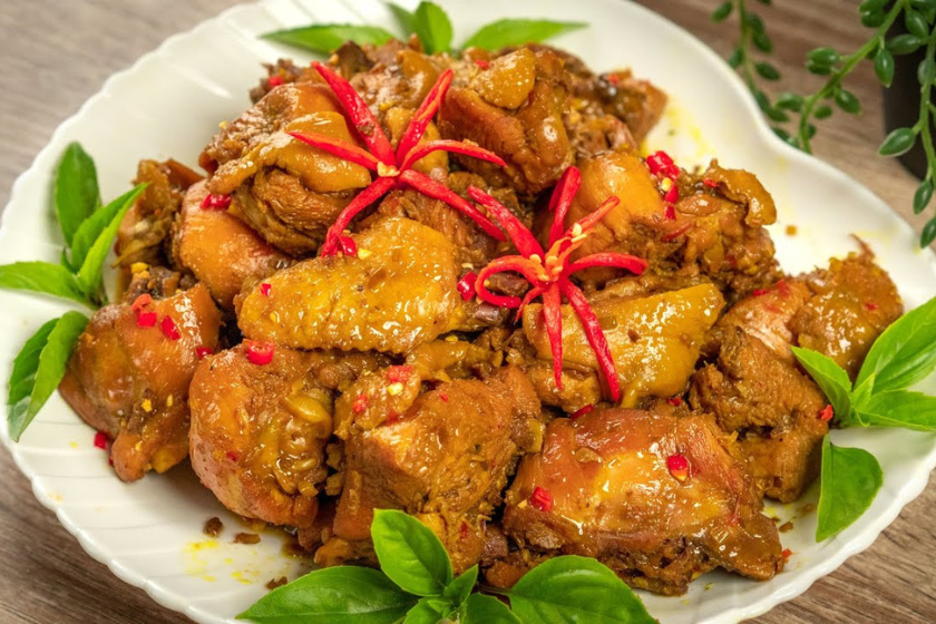 gà kho sả ớt